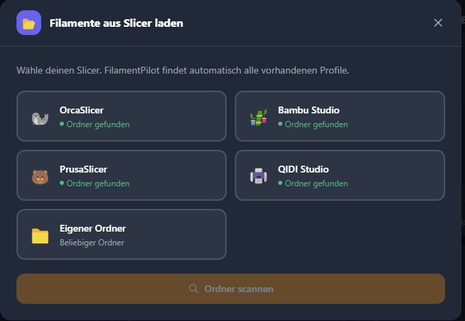 Slicer-Import Dialog